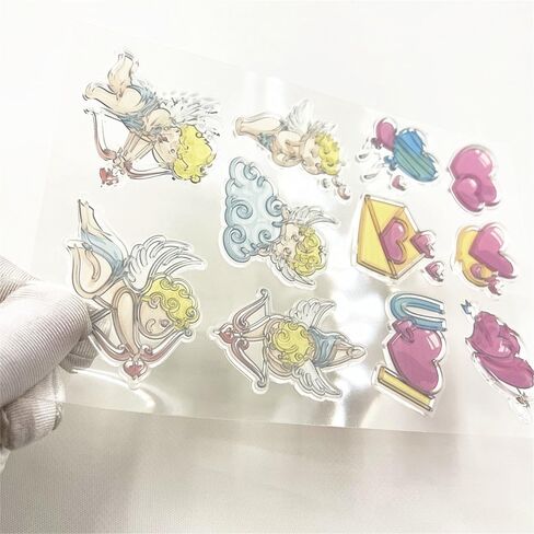 Flamingo Valentine's Day Clear Stamps,Love Swan Animals Pattern Transparent Seal Silicone Clear Stamps for Holiday Card Making Decoration and DIY Scrapbooking Album DIY Crafts in Kuwait