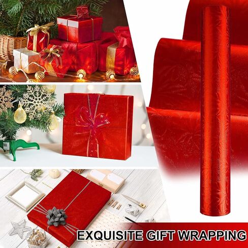 Jecery Embossed Floral Foil Paper Metallic Gold Wrapping Paper Colored Foil Sheets for Crafts Scrapbook Florist Cake Board Cake Drums Gift Wrapping, 15.7 Inch 46 ft in Saudi Arabia