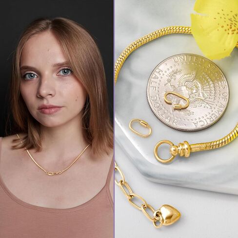 2PCS Clasp Jewelry Clasp ، 925 Sterling Silver Screk Clips Carabiner ، حلقات قفزة صغيرة لصنع المجوهرات ، الحرف ، مشروع DIY in Kuwait