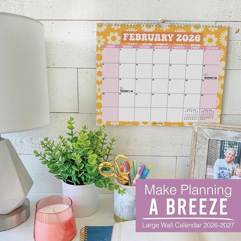 2026 التقويم الحائط كبير - تقويمات الجدار الحلزوني 2026-2027 ، 18 شهرًا تقويمًا من يناير 2026 إلى يونيو 2027 ، تقويمات معلقة للمنزل ، المكتب ، الفصل الدراسي ، Kraft Monthly Planner in Kuwait