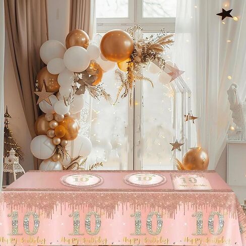 ديكورات عيد الميلاد السادس عشر للفتيات باللون الذهبي الوردي الحلو زينة حفلات عيد الميلاد السادس عشر لأطباق عيد الميلاد السادس عشر والمناديل لتزيين مفرش المائدة للفتيات in Kuwait