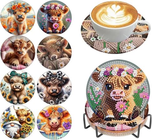 8 قطع عيد الميلاد أدوات الفنون الماس ، وقوادات الرسم الماسي ، وأطقم الطلاء الفنية الماس ، 5D DIY Clow Drill Diamonds Arts Cits للبالغين هدية وديكور المنزل in Kuwait