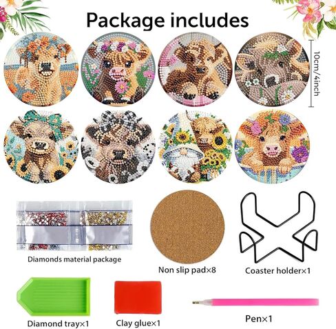 8 قطع عيد الميلاد أدوات الفنون الماس ، وقوادات الرسم الماسي ، وأطقم الطلاء الفنية الماس ، 5D DIY Clow Drill Diamonds Arts Cits للبالغين هدية وديكور المنزل in Kuwait