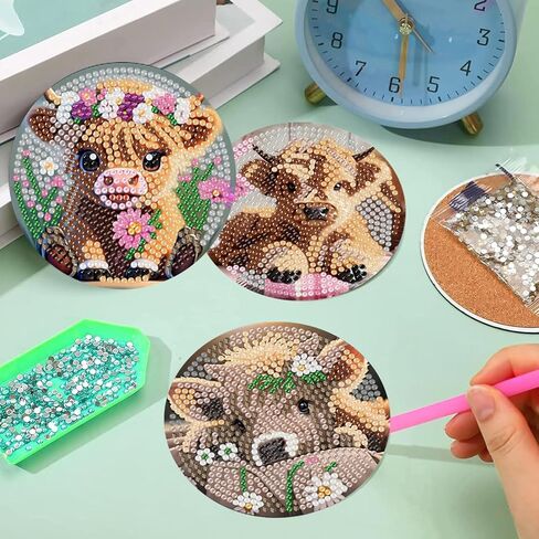 8 قطع عيد الميلاد أدوات الفنون الماس ، وقوادات الرسم الماسي ، وأطقم الطلاء الفنية الماس ، 5D DIY Clow Drill Diamonds Arts Cits للبالغين هدية وديكور المنزل in Kuwait