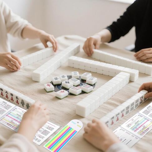 640 pcs Mahjong Card Line Finder Highlighter Tape, Mahjong Line Highlighter Stripe, Transparent Sticky Card Markers Tabs, Mahjong Game Rule Reader, Reusable & No Adhesive Residue (Solid color + Lines) in Saudi Arabia