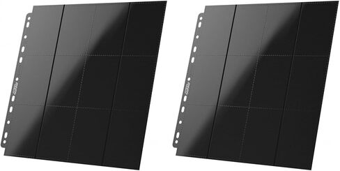 Ultimate Guard UGD010829 24-Pocket QuadRow Side-Loading Pages Album, Black in Saudi Arabia