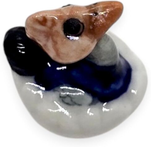ChangThai Design 2" Long Sperm Whale Miniature Fish Ceramic Aquatic Animal Figurine Dollhouse Collectible Statue Decor Gifts in Kuwait