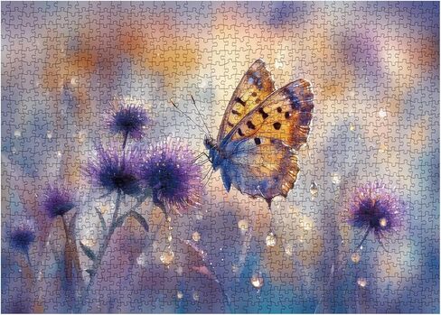 لغز المناظر الطبيعية للزهور الملونة للبالغين 1000 قطعة ، لغز القهوة في بحيرة إيطاليا المريح ، لغز قهوة جرو القط in Kuwait