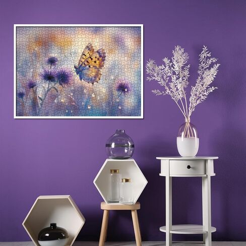 لغز المناظر الطبيعية للزهور الملونة للبالغين 1000 قطعة ، لغز القهوة في بحيرة إيطاليا المريح ، لغز قهوة جرو القط in Kuwait