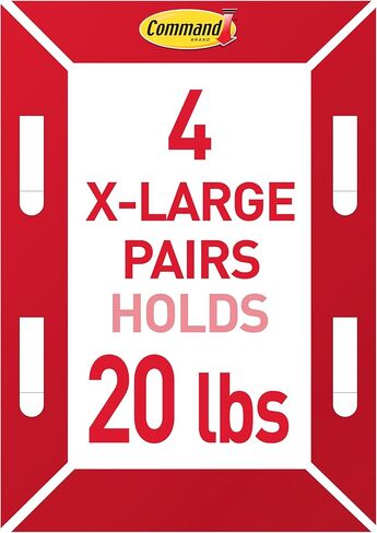 شرائط تعليق صور ثقيلة الوزن بحجم 20 رطل XL، شماعات صور معلقة خالية من التلف، لا توجد أدوات، شرائط تعليق جدارية شديدة التحمل لتنظيم العودة إلى المدرسة، 16 زوجًا من الأشرطة اللاصقة البيضاء in Saudi Arabia