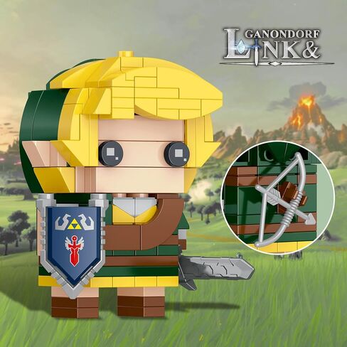 مجموعة مكعبات بناء ذا ماستر سورد متوهجة من بوتي دبليو متوافقة مع سيف ليجو لينك مع صندوق الكنز، مجموعة العاب تزيين سطح المكتب الفريدة القابلة للفصل للبالغين والاولاد والاطفال من سن 6-12 سنة (498 قطعة) in Kuwait