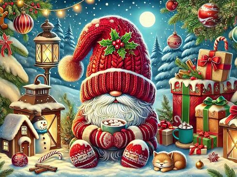Springbok Gnome Village 500 Piece Holiday Jigsaw Puzzle- Made in The USA with Unique Precision fit Pieces for a Great Puzzling Experience in Kuwait