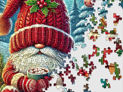 Springbok Gnome Village 500 Piece Holiday Jigsaw Puzzle- Made in The USA with Unique Precision fit Pieces for a Great Puzzling Experience in Kuwait