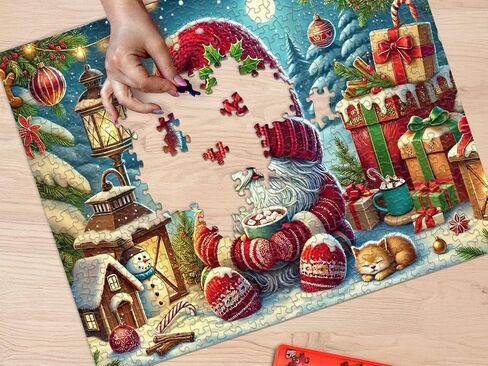 Springbok Gnome Village 500 Piece Holiday Jigsaw Puzzle- Made in The USA with Unique Precision fit Pieces for a Great Puzzling Experience in Kuwait