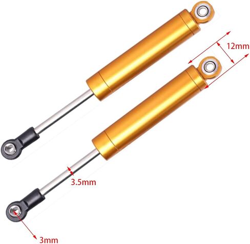 ممتص صدمات زنبركي داخلي 112 مم من خليط معدني لسيارة Rc 1/10 شاحنة زاحفة Hpi Hsp Rc4wd Losi أجزاء القفز المحورية 4 قطع/مجموعة (تيتانيوم) in Kuwait