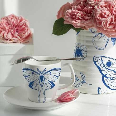 5pcs 5pcs butterfly transfres underglaze لملصقات نقل زهرة الفخار ملصقات السيراميك الشارات الزرقاء المائية نقل الورق من أجل البورسلين overglaze مينا الطين شريحة طين 20.5x14.6in in Saudi Arabia