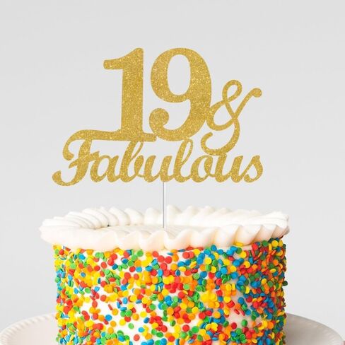 62 & Fabulous Cake Toppers Gold Glitter, Happy 62nd Birthday Cake Topper Cheers to 62 Years Old Bday Decoration, Sixty-two and Fabulous Cake Decorations for 62nd Birthday Anniversary Party in Kuwait
