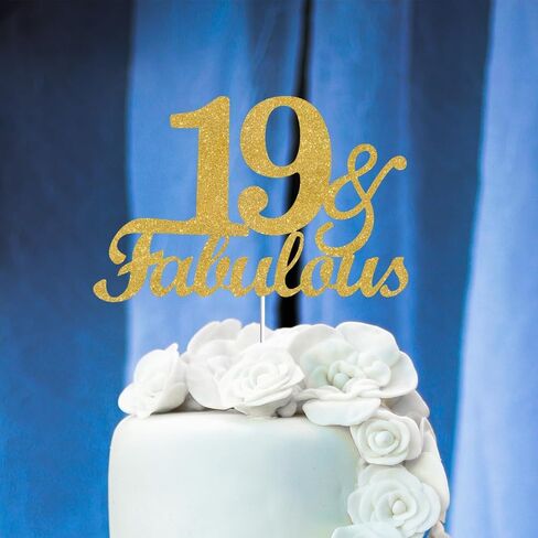 62 & Fabulous Cake Toppers Gold Glitter, Happy 62nd Birthday Cake Topper Cheers to 62 Years Old Bday Decoration, Sixty-two and Fabulous Cake Decorations for 62nd Birthday Anniversary Party in Kuwait