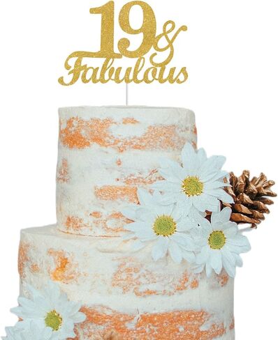 62 & Fabulous Cake Toppers Gold Glitter, Happy 62nd Birthday Cake Topper Cheers to 62 Years Old Bday Decoration, Sixty-two and Fabulous Cake Decorations for 62nd Birthday Anniversary Party in Kuwait