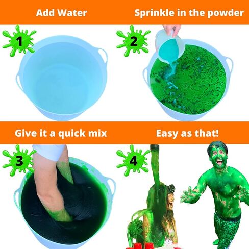 PARTY GOAT Instant Green Slime Powder, Bulk 25 Gallon Kit, Just Add Water in Saudi Arabia