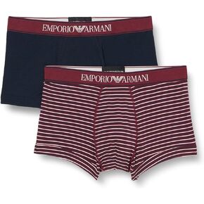 Emporio Armani Men's Yarn Dyed Stripes 2 Pack Trunk