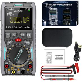 Abestop AT312G 3 in 1 Oscilloscope Digital Scope Multimeter with 12MHz Bandwidth 50MSa/s Sampling Rate Built-in Generator Multiple Multimeter Tester Function