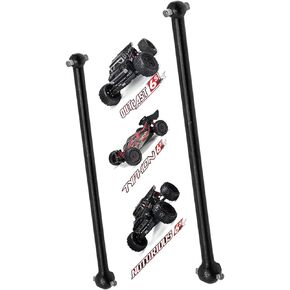 RCMYou Centor Drive Shaft Dogbone Upgrades for 1/8 Arrma Typhon 6s Blx,Outcast 6S BLX,Notorious 6S BLX,2pcs Centor Driveshaft Axles Dogbone Part,Harden Metal #45 Hop ups,More Power 2022,Black