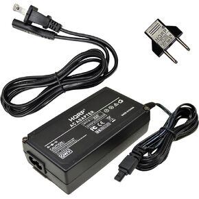 HQRP AC Adapter Compatible with Canon CA-560 ZR50MC ZR45MC ZR40 ZR30MC ZR10 ZR20 ZR25MC ZR30MC, Optura 100MC 200MC Pi Camcorder, PowerShot G1 G2 G3 G5 G6 Digital Camera Charger