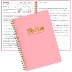 snootion Reading Journal - Book Journal Reading Log for Review and Track Your Reading Progress - Gift Book Accessories for Book Lovers and Voracious Readers-52 Books, A5 Size (Black Golden)