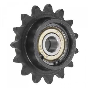 uxcell #35 Chain Idler Sprocket, 9mm Bore 3/8" Pitch 15 Tooth Tensioner, Black Oxide Finished C45 Carbon Steel with Insert Double Bearing for ISO 06C Chains
