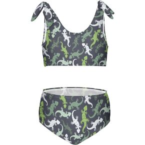 Aflyko Wildlife Girls' Swimwear 2-Piece Bikini Set Beachwear 3-10T