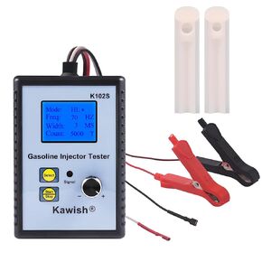 Kawish Fuel Injector Tester and Cleaner, Professional K102S Fuel Injector Tester, Automotive Gasoline Injector Tester DC12V 1~50 Hz Diagnostic Tool