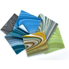 مجموعة منصهرات أوشن سايد احتياطية متنوعة 10.16 سم × 10.16 سم COE96 زجاج 6 عبوات in Kuwait