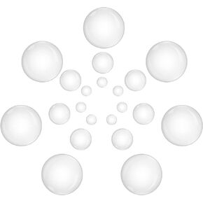 Unlorspy 20pcs Clear Round Glass Dome Cabochons, 40mm/1.57 Inch Transparent Glass Cabochons, Non-calibrated Flat Back Glass Dome Tile for DIY Photo, Pendant, Craft Jewelry Making