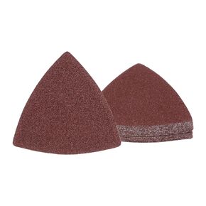 Kozelo 15pcs Mouse Sander Detail Sandpaper - [ 180 Grit, 3-1/8" ] Triangle Hook and Loop Assorted Sanding Pads Sheet for Wood Furniture Polishing Use | Aluminum Oxide Sandpaper