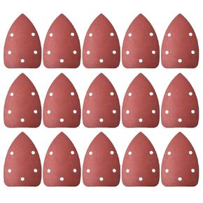 uxcell Detail Sander Sandpaper, Triangular Sanding Paper, Hook and Loop Sanding Pads, Triangle Oscillating Multi Tool, 1000 Grits 5 Holes, 15pcs