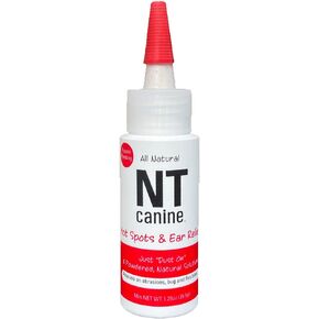 Four Oaks Farm Ventures, NT Canine Hot Spot & Ear Dry Powder - Treat Pet's Hot Spots, Cuts, Abrasions, Excema, Flea Bites, Ear Irritations - All Natural, Easy to Use, Non-Caustic, No Mess (1.25 oz)