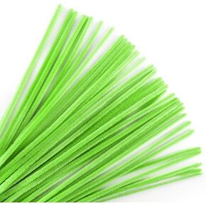 Colorful Fuzzy Craft Sticks Pipe Cleaners - 40 Count - 12 Inches Long - Lime Green in Kuwait