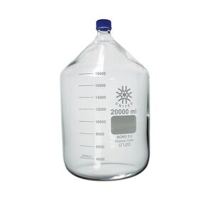 United Scientific ™ 20000mL (20L) Laboratory Grade Round Media Storage Bottles with GL45 Screw Cap, 3.3 Borosilicate Glass