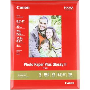 Canon Photo Paper Plus Glossy II 8.5in x 11in 20 Sheets (2311B001)