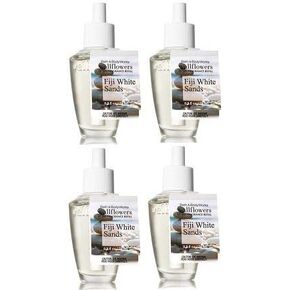 Bath and Body Works 4 Pack Fiji White Sands Wallflowers Fragrance Refill. 0.8 Oz.