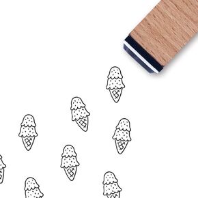 Ice cream Rubber Stamp, 3/5 Inch Small Mini Stamp For Scrapbooking Card Making Planner