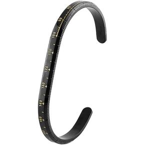 ADARNA GALLERY TACHYMETER CUFF BRACELET (Black & Gold, Minimalist)