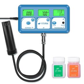 YINMIK EC PPM pH Monitor for Hydroponics Nutrients, WiFi pH PPM Tester for Plant Growers, Continuous Monitoring pH PPM EC Temp. of Indoor DWC Growing System, Hydro Reservoir Tank, Aeroponic Garden in Kuwait
