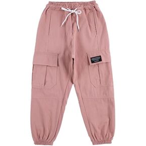 CHENXIN Girls Cotton Jogger Cargo Pants for 4-12 Years