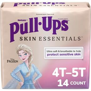 Pull-Ups Girls' Skin Essentials Potty Training Pants, Training Underwear, 3T-4T (32-40 lbs), 112 Ct (4 Packs of 28)