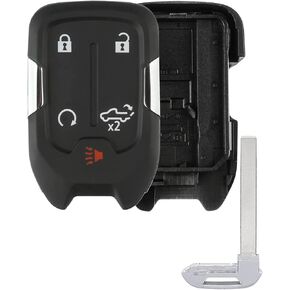 Key Fob Shell, Alliskeys Replacement Smart Remote Key Case Cover 5 Buttons for 2019-2024 GMC Sierra Chevy Silverado HYQ1EA HYQ1ES