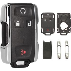 Key Fob Case Shell Replacement Fits for Chevrolet Silverado 1500 Colorado GMC Sierra Canyon 2014 2015 2016 2017 2018 2019 2020 2021 Keyless Entry Remote Control Key Pad Cover Casing