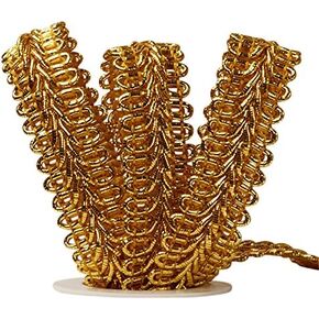 5/8" X 10 Yards Gold Metallic Gimp Braid Trim