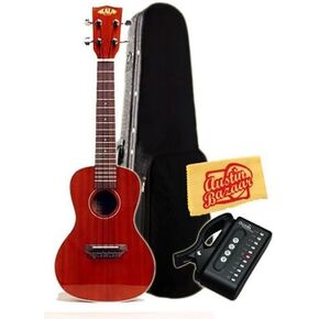 Kala KA-CG Glossed Mahogany Concert Ukulele Bundle with Gig Bag, Tuner, Strap, Fender Play, Instructional DVD, and Austin Bazaar Polishing Cloth